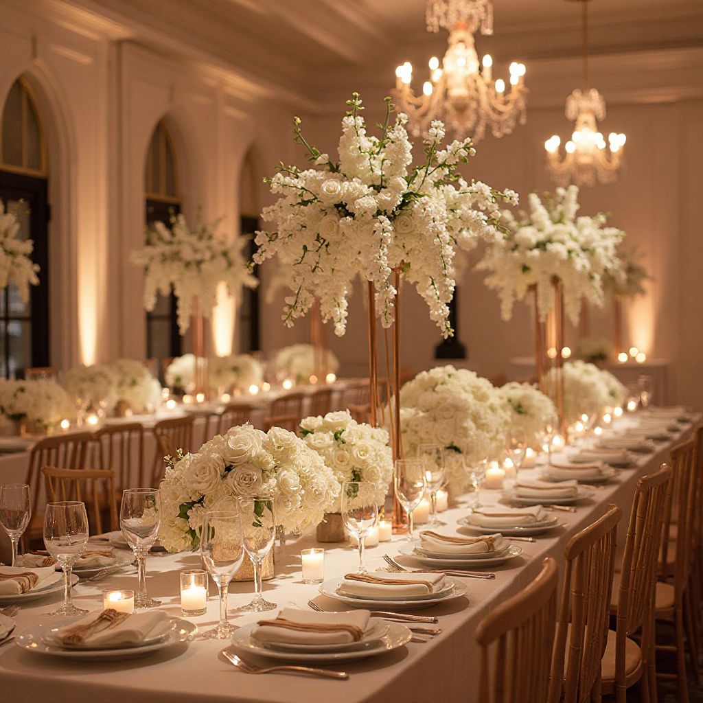 Elegant wedding decoration setup